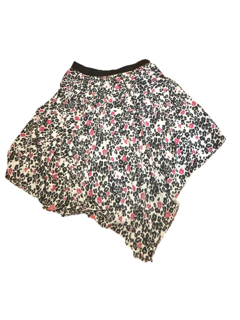 Lane Bryant Skirt Womens 14/16 Plus Leopard Print A Line Elastic Waist Flowy